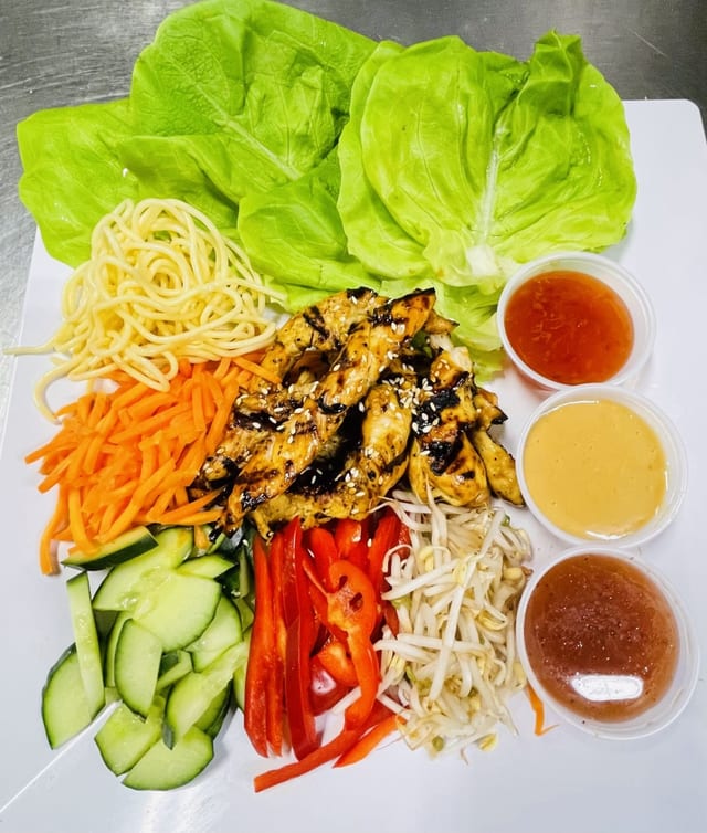 Teriyaki Chicken Lettuce Wrap.