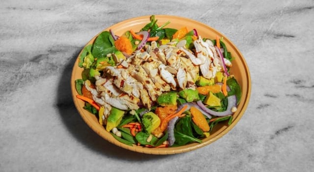 Chicken Spinach Avocado Salad.