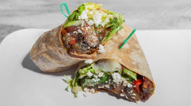Roasted Veggie Wrap.